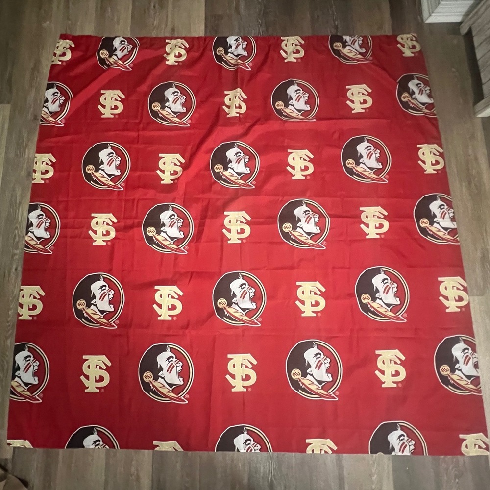 Florida State University Shower Curtain Red Seminoles‎ Logo Pattern